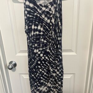 love, Fire Navy and White Tie-Dye Maxi Dress